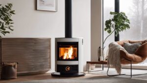 Een gezellige woonkamer met de Kero 3 0kw 360 petroleum kachel.