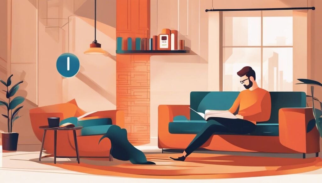 Een persoon leest gedetailleerde instructies voor een binnenshuis laser-petroleumverwarmer.