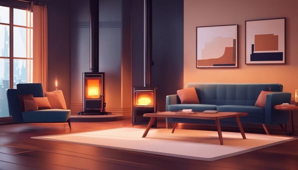 Een comfortabele woonkamer met een <a href=