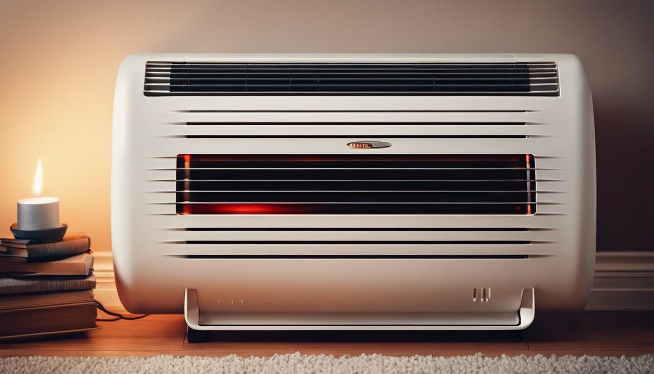 Een close-up van een olieverwarmer in een gezellige woonkamer.