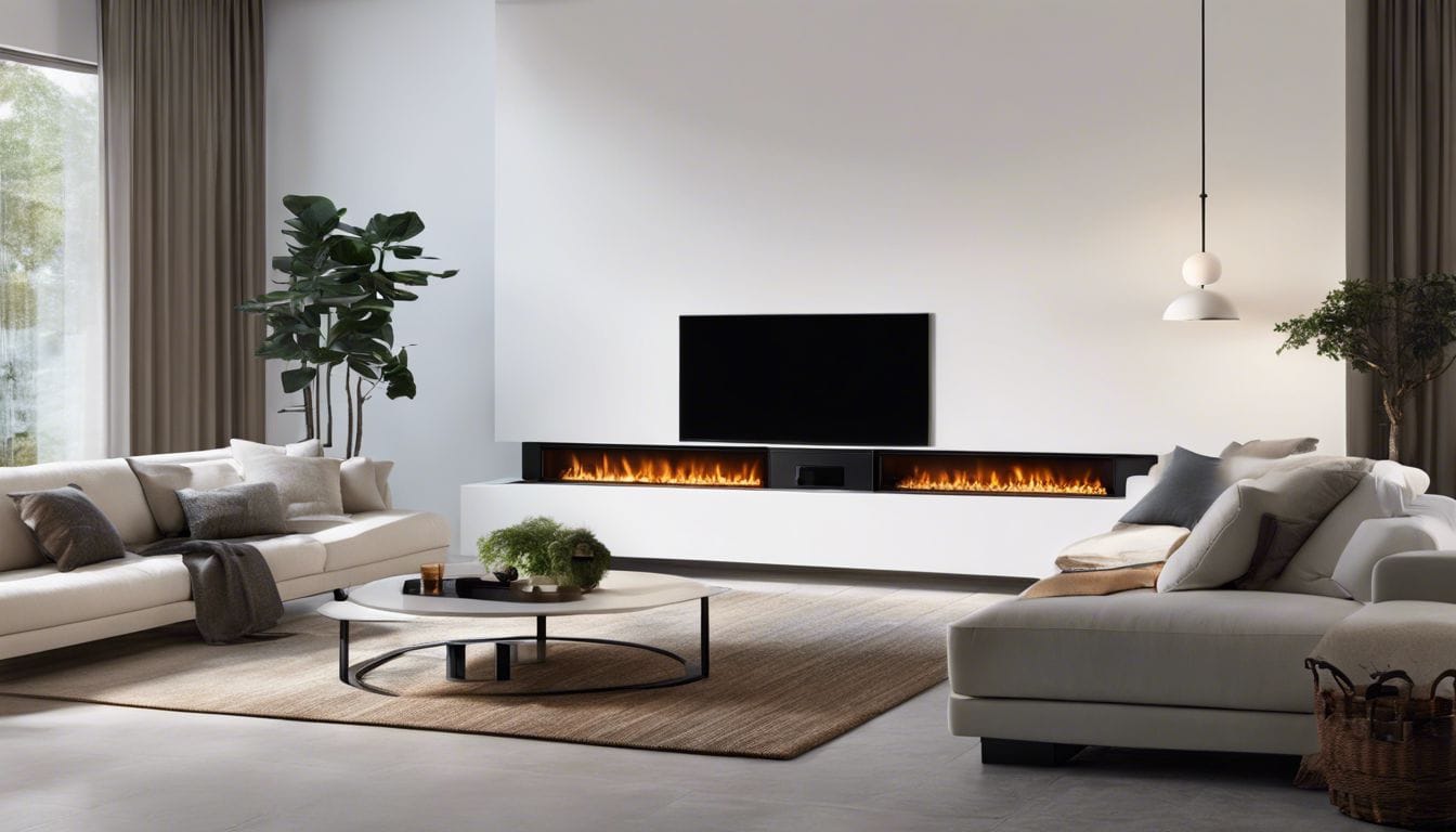 Een moderne woonkamer met Zibro SRE 229 TC kachel integratie. Een moderne woonkamer met Zibro SRE 229 TC kachel integratie.