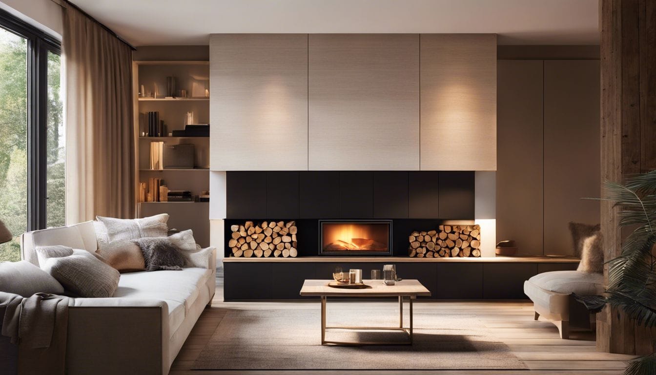 Een gezellige woonkamer met een Perel Petroleum Heater TC84 verwarming. Een gezellige woonkamer met een Perel Petroleum Heater TC84 verwarming.