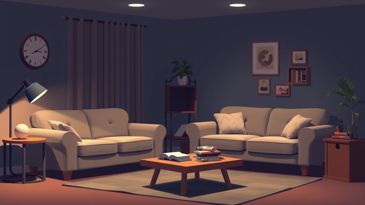 Een gezellige woonkamer met twee distinctieve leefruimtes.