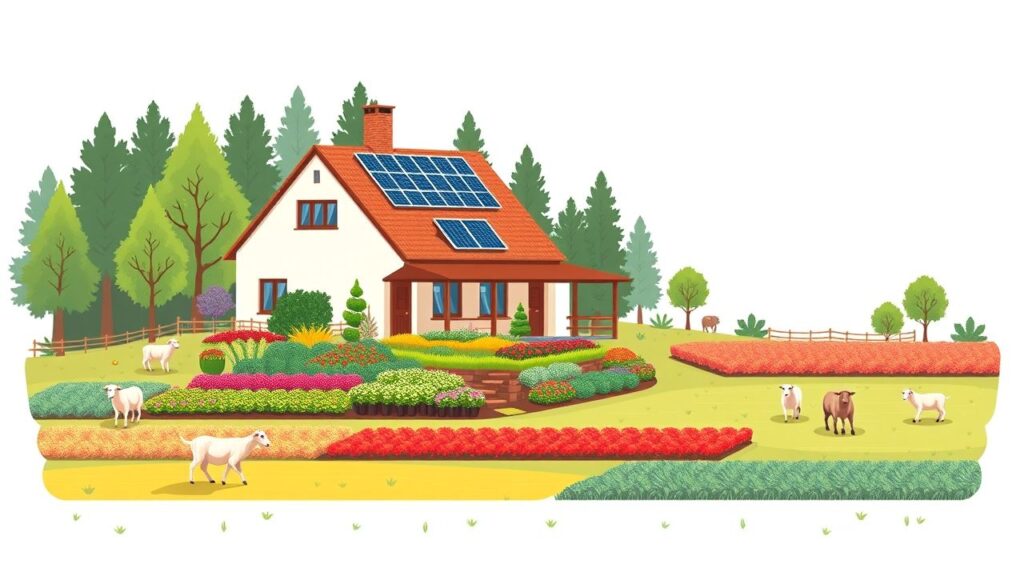 Een zelfvoorzienende boerderij te koop in Nederland, met een gezellige boerderij en duurzame landbouwgrond.