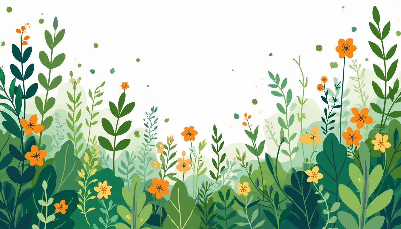 Een platte vectorillustratie van een weelderige stadstuin in Arnhem.