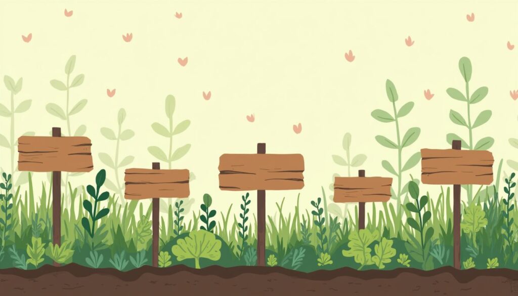 Een flat design illustratie van een natuurlijke permacultuurtuin in Friesland.